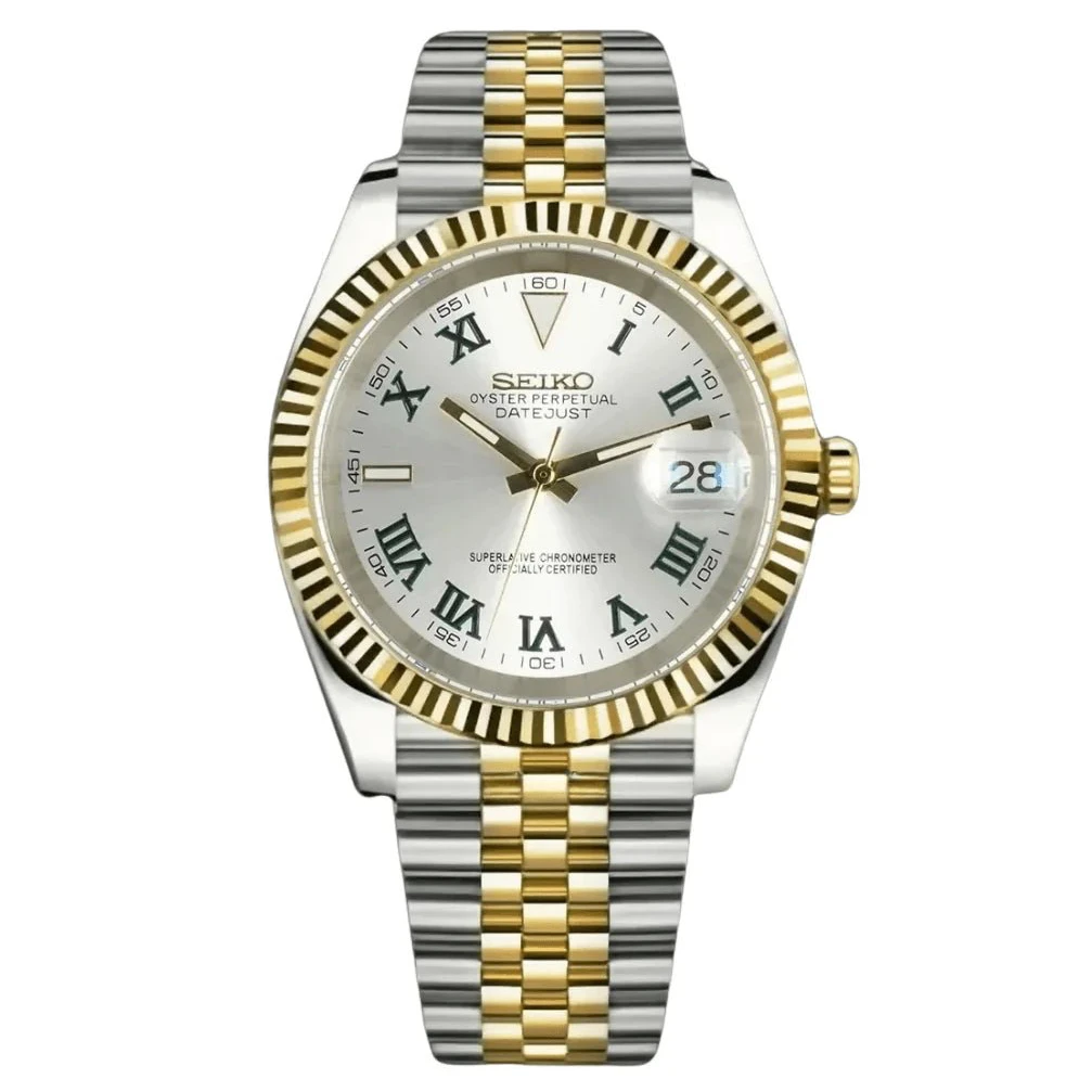 Seiko Mod Datejust Two - Tone Wimbledon - Fairwood Watch Co.