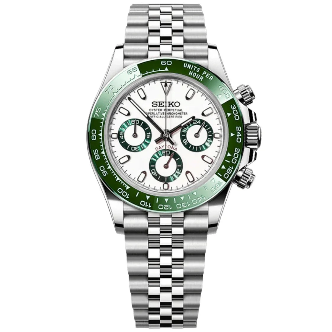 Seiko Mod Daytona Alpine Green Racer - Fairwood Watch Co.