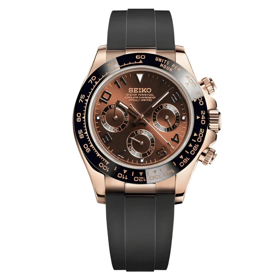 Seiko Mod Daytona Chocolate - Fairwood Watch Co.