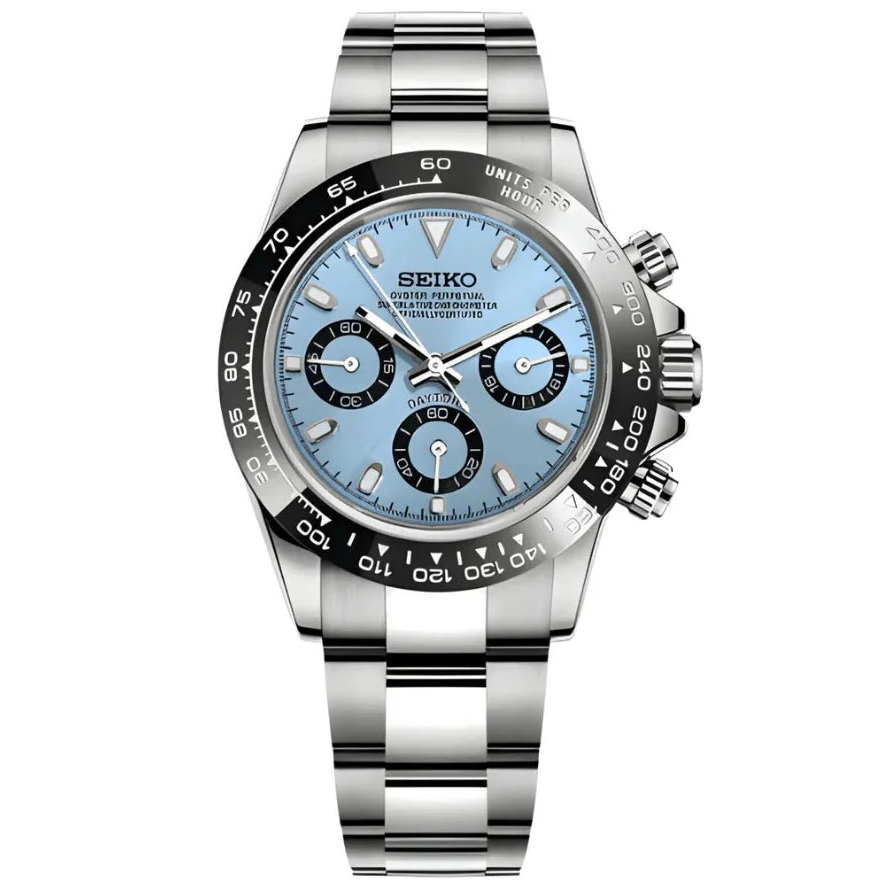 Seiko Mod Daytona Ice Blue - Fairwood Watch Co.