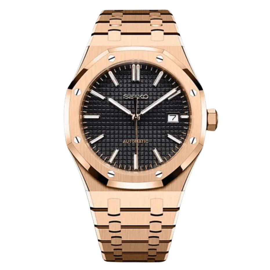 Seiko Mod Royal Oak Rose Gold - Fairwood Watch Co.