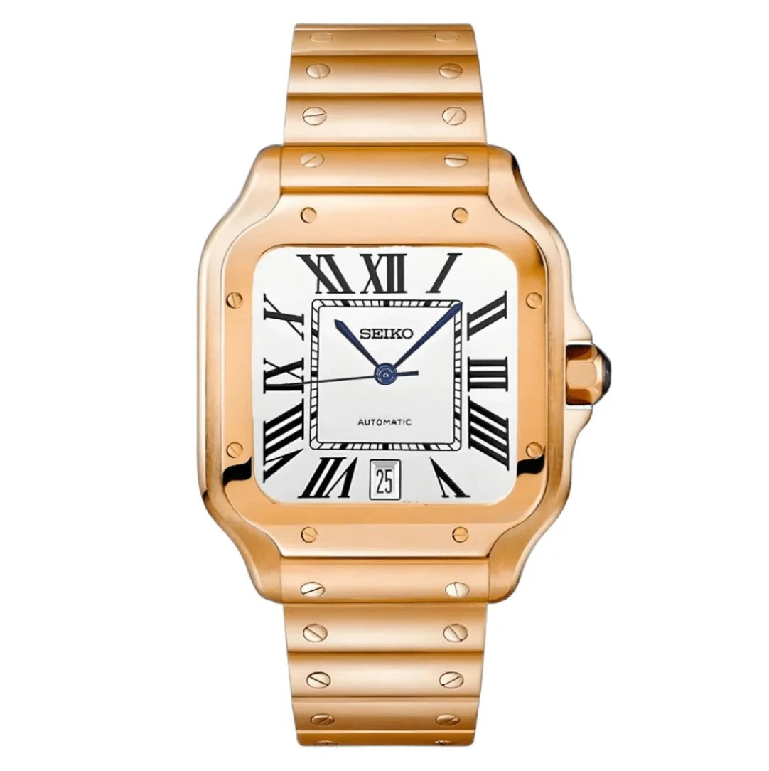 Seiko Mod Santos Classic Rose Gold - Fairwood Watch Co.