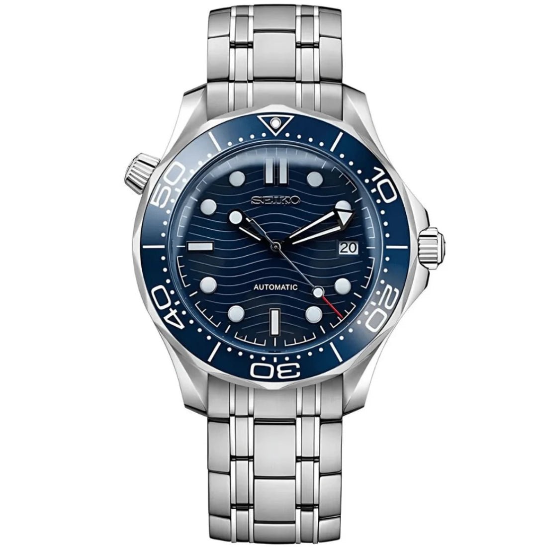 Seiko Mod Seamaster Dark Blue - Fairwood Watch Co.