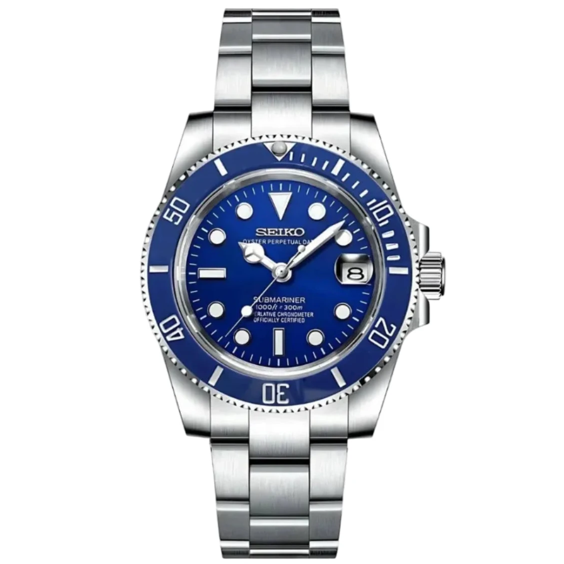 Seiko Mod Submariner Blue - Fairwood Watch Co.