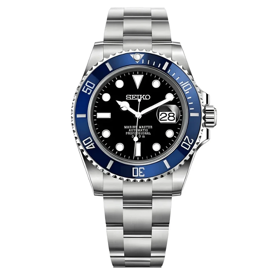 Seiko Mod Submariner Blue Black