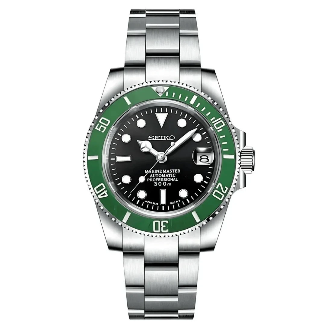 Seiko Mod Submariner Kermit - Fairwood Watch Co.