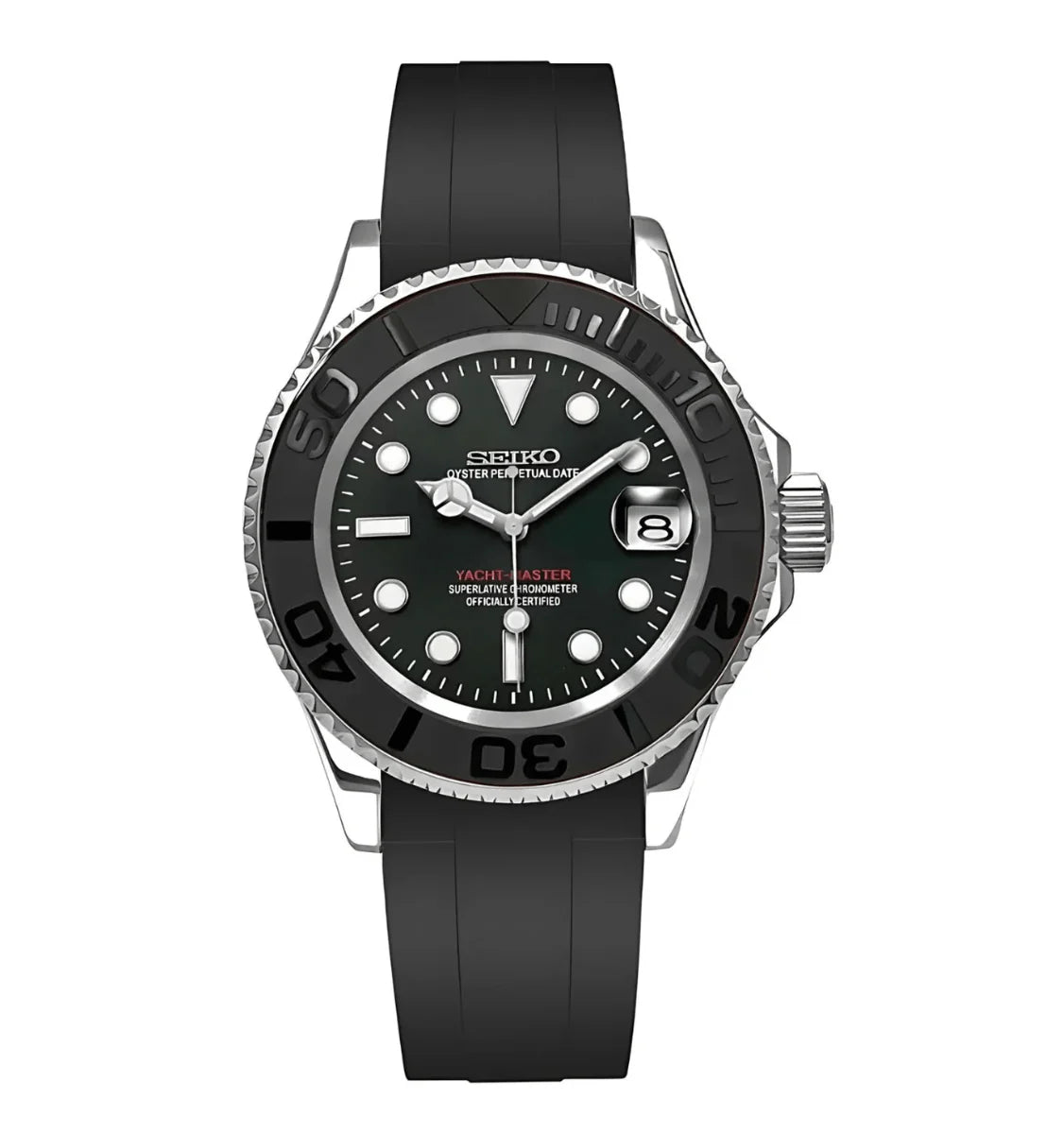 Seiko Mod Yacht Master Black - Fairwood Watch Co.