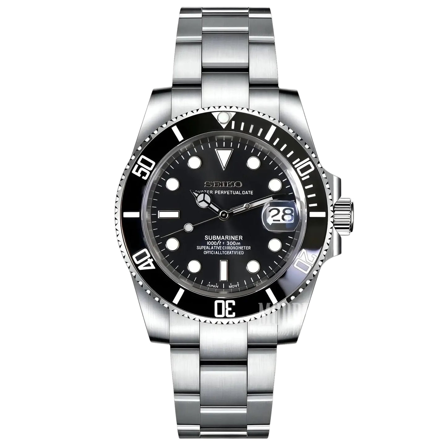 Seiko Mod Submariner Black