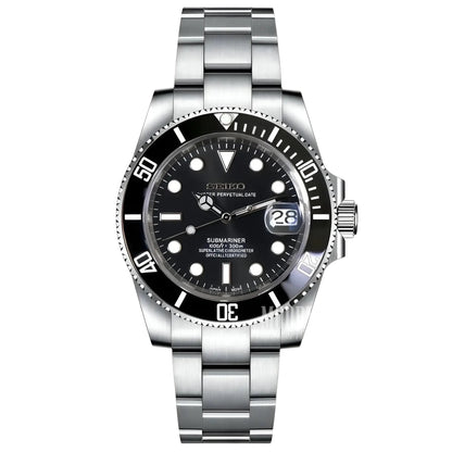 Seiko Mod Submariner Black