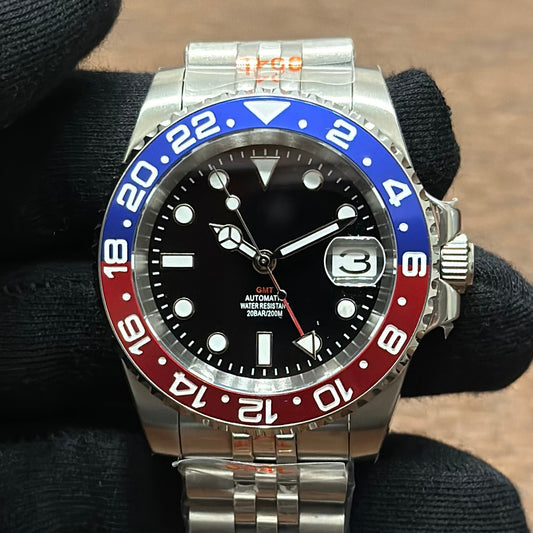 Red & Blue GMT – The Summit Seeker - Fairwood Watch Co.