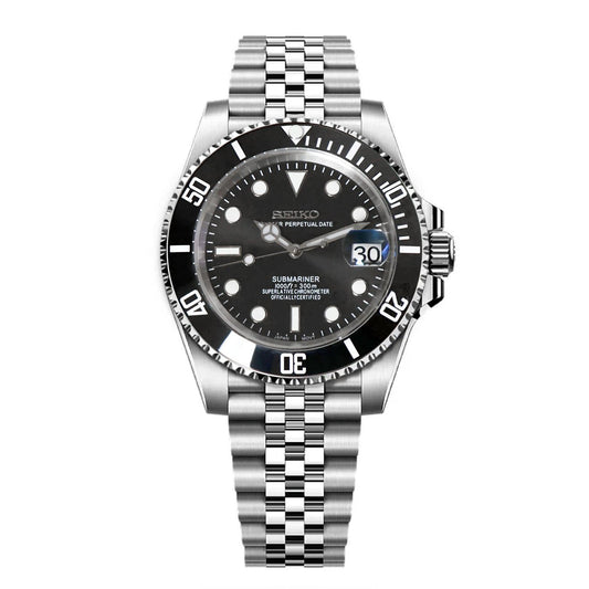 Seiko Mod Submariner Black