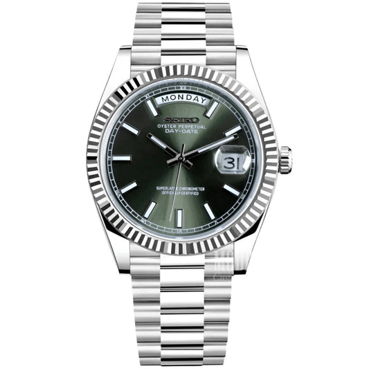 Seiko Mod Day - Date Classic Olive Green - Fairwood Watch Co.