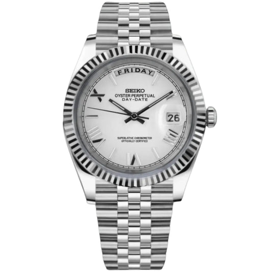 Seiko Mod Day - Date White Roman - Fairwood Watch Co.