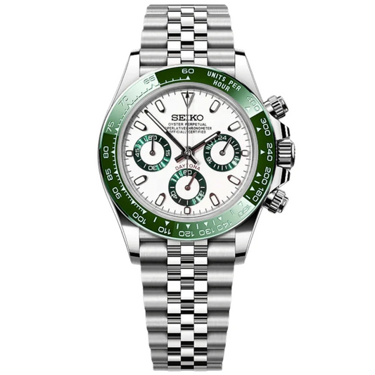 Seiko Mod Daytona Alpine Green Racer - Fairwood Watch Co.