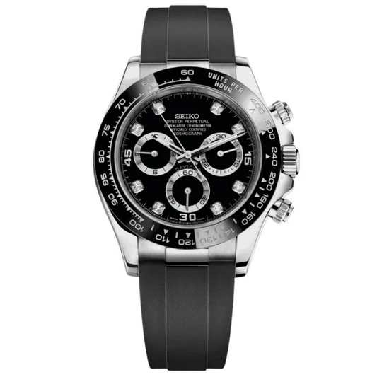 Seiko Mod Daytona Black Gem - Fairwood Watch Co.