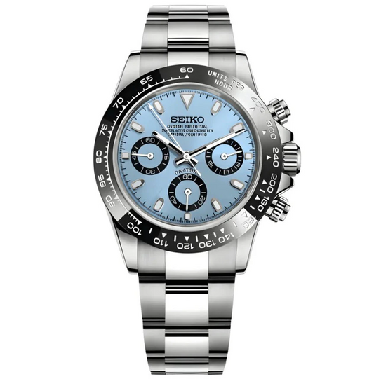 Seiko Mod Daytona Ice Blue - Fairwood Watch Co.