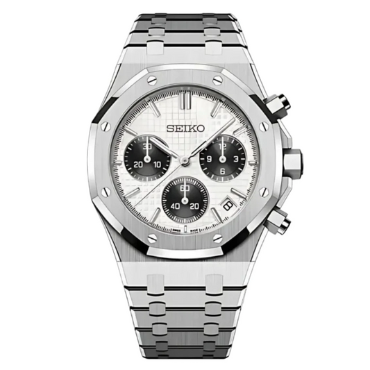 Seiko Mod Royal Oak Chronograph Panda - Fairwood Watch Co.