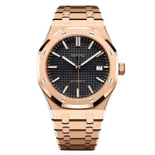 Seiko Mod Royal Oak Rose Gold - Fairwood Watch Co.