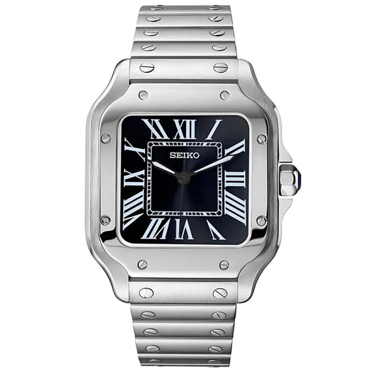 Seiko Mod Santos Classic Black - Fairwood Watch Co.