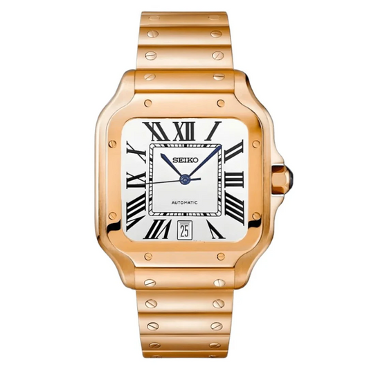 Seiko Mod Santos Classic Rose Gold - Fairwood Watch Co.