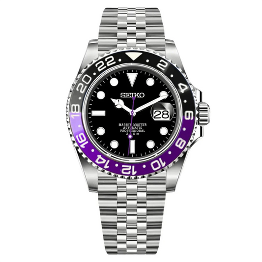 Seiko Mod Submariner Purple Black - Fairwood Watch Co.