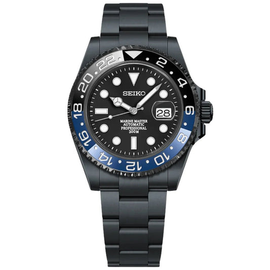 Seiko Mod Submariner Stealth Batman - Fairwood Watch Co.