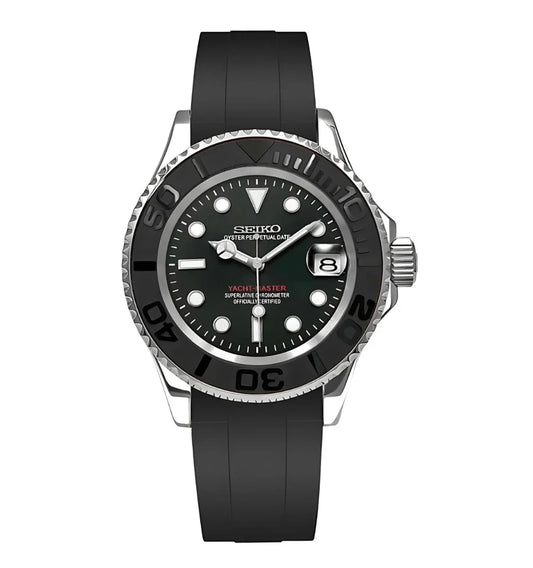 Seiko Mod Yacht Master Black - Fairwood Watch Co.